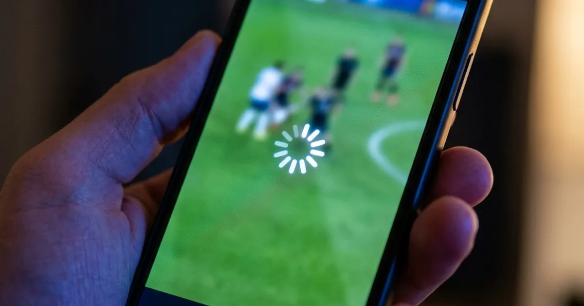 IPTV stream frozen during Premier League match on smartphone